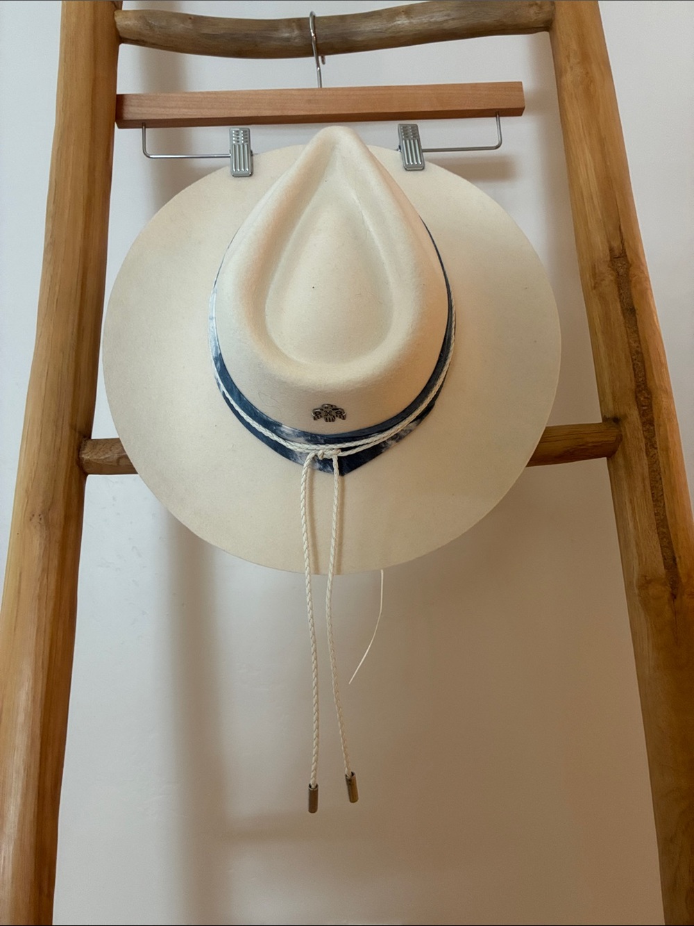San Diego Hat Company Cream Rancher Hat with Navy Band